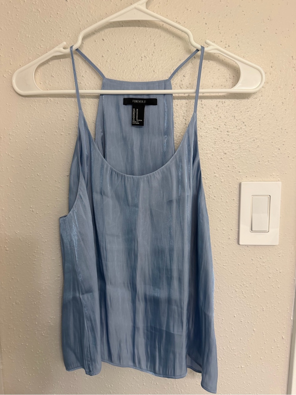 Forever 21 Sky Blue Satin Spaghetti Strap Cami